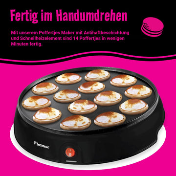 MISTER POFFERTJES Pancake Backmischung für Poffertjes, holländische Mini-Pfannkuchen mit elektrischem Poffertjes Maker, Pancake Mix für 40 Stück, 4-6 Portionen