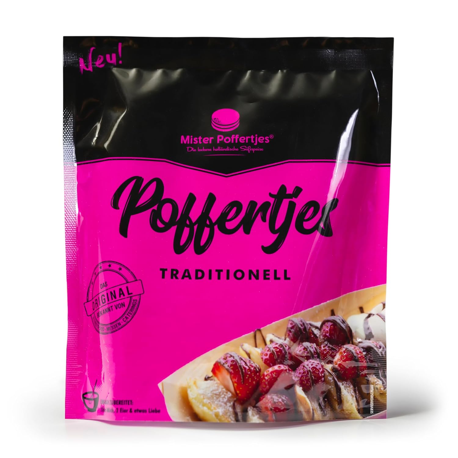 Pancake Backmischung für Poffertjes, holländische Mini-Pfannkuchen (1er Pack, 1er Pack)